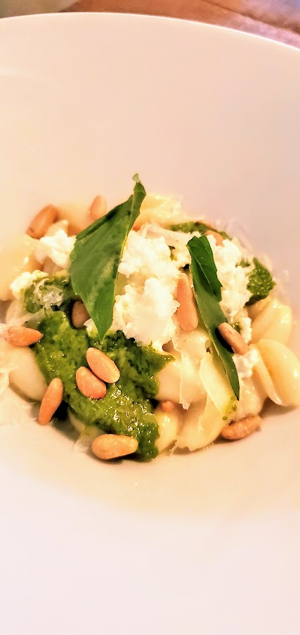 A Dinner at Monteverde in Chicago, Gnocchetti con Pesto with housemade ricotta, basil, Tuscan pine nut, Sardinian pecorino