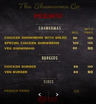 The Shawarma Co menu 1