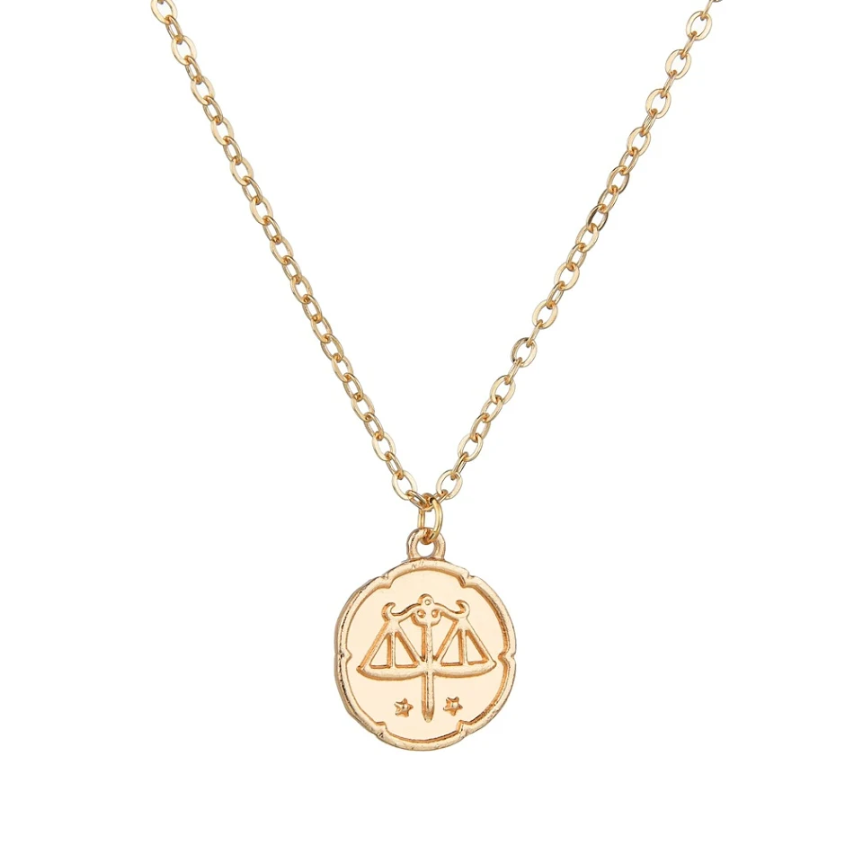 Colar feminino com pingente de constelação em liga, um acessório fashion com design elegante e um presente perfeito para mulheres.
