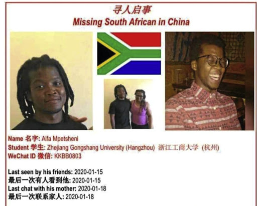 Alpha Mpetsheni's family are worried by his disappearance.