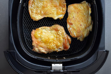 The Best Air Fryer Chicken Thighs: Cracklin’ Chicken!