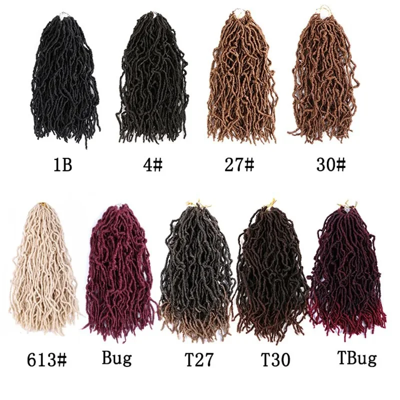 Parrucca crochet Earthworm in fibra chimica per trecce NuLocs e dreadlocks, facile da applicare e leggera.