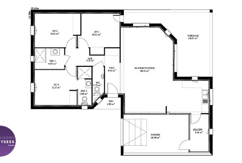  Vente Terrain + Maison - Terrain : 528m² - Maison : 103m² à Forges (17290) 