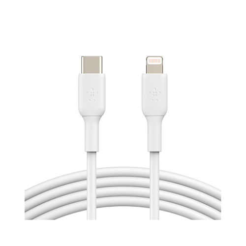 Cáp sạc nhanh Belkin USB Type C - Lightning 30W, 1Mét (màu trắng) (CAA003bt1MWH)