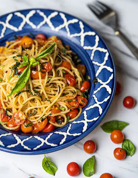 Spaghetti In Basil & Cherry Tomato