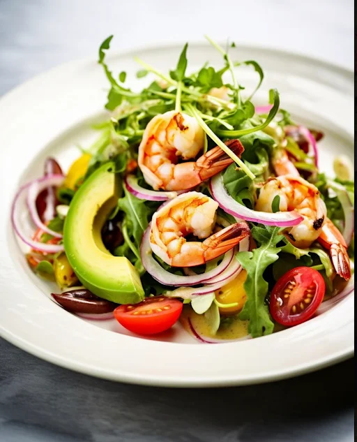 Prawn (6 Pcs) And Avocado Salad ( 380 Kcal)