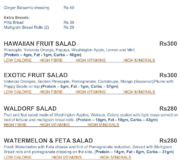 Salad Bar & Company menu 