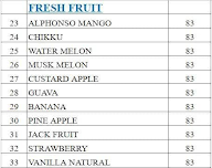 Natural Fresh Ice Cream menu 6