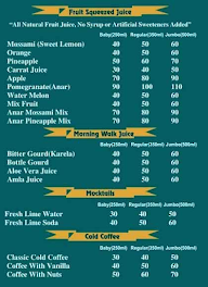 The Juice Box menu 1