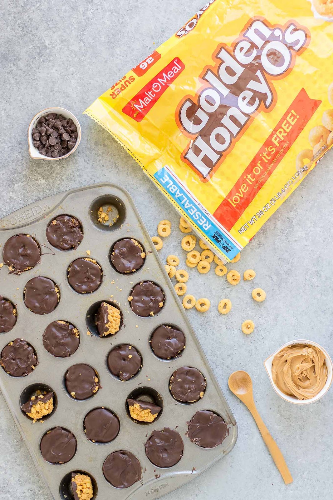 No bake Crispy Peanut Butter Honey Cups