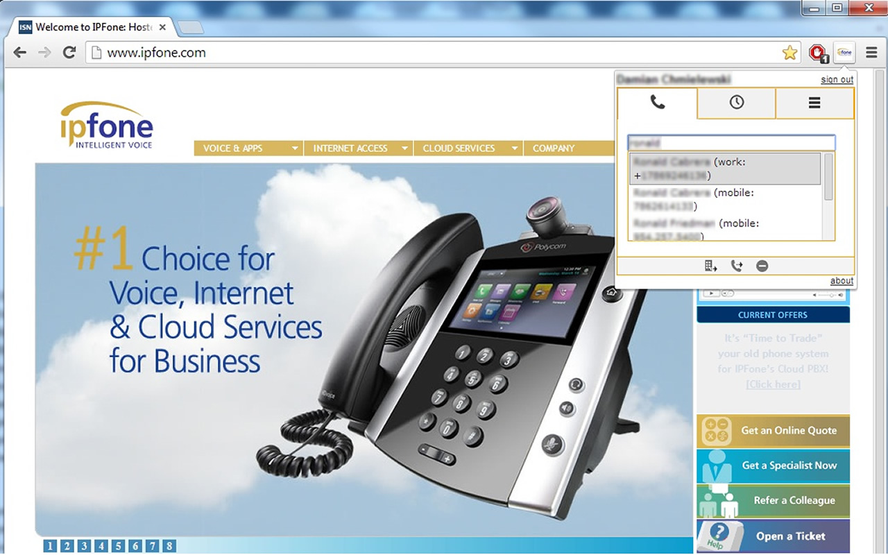 IPFone Dialer for Google Chrome™ Preview image 3