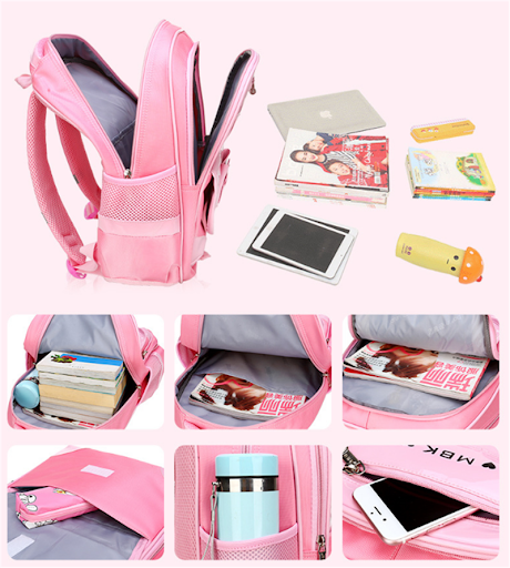 Title 3, Korean Style Elementary School Bag with Trolley...