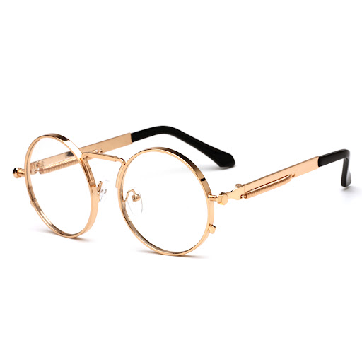 Title 4, Metal Mens Ladies Round Spring Punk Sunglasses...