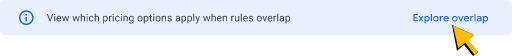 Opzione "Esplora sovrapposizione" nell'UI di Google Ad Manager, descritta nel testo in questa pagina