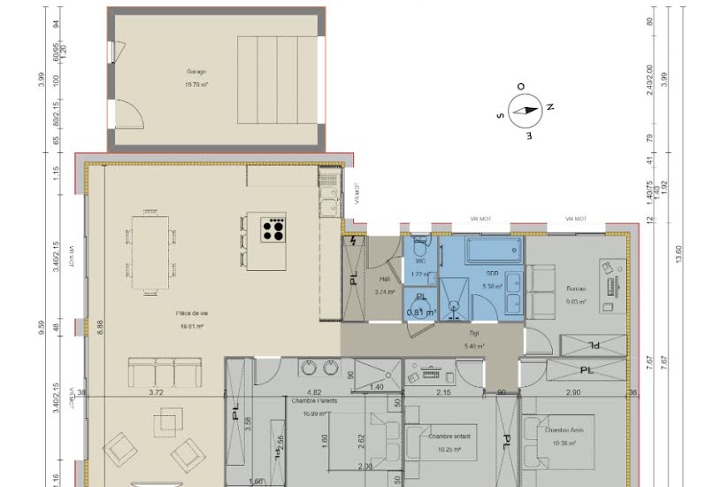  Vente Terrain + Maison - Terrain : 554m² - Maison : 113m² à Violès (84150) 