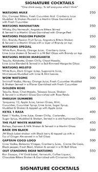 Standing Bar By Watson's menu 5