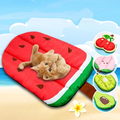Summer Pet Cooling Pad Cat Pad Dog Pad Cooling Mat kennel Cat Cage Fruit Shape Pad Pet Supplies Colorful Cotton Filling