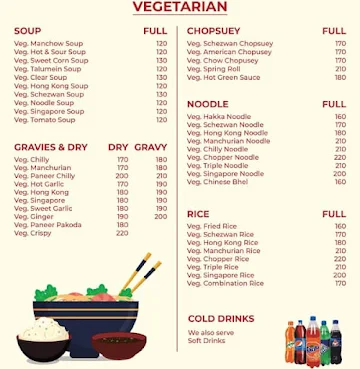 Raju Chinese Corner menu 
