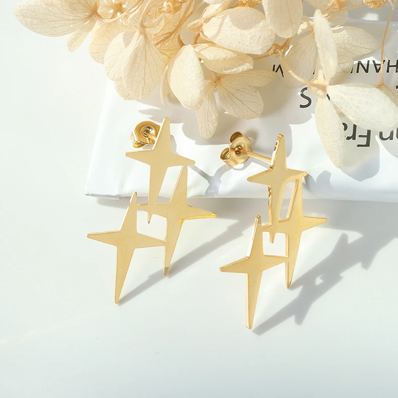 Title 1, Light Luxury Exaggerated Cross Eight-pointed St...