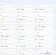 Hotel Payal menu 1