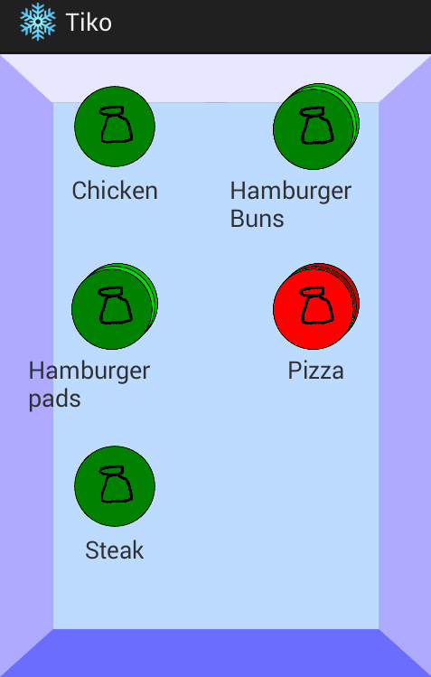 Android application Tiko Freezer Manager screenshort