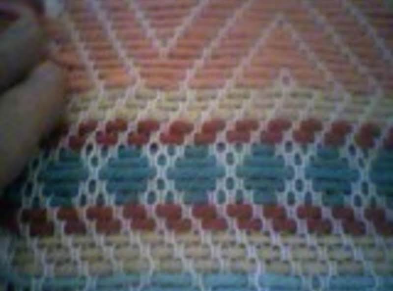 The White Is Where The Yarn Is Underneath The Afghan. It Makes The Repeatable Pattern Easier To See