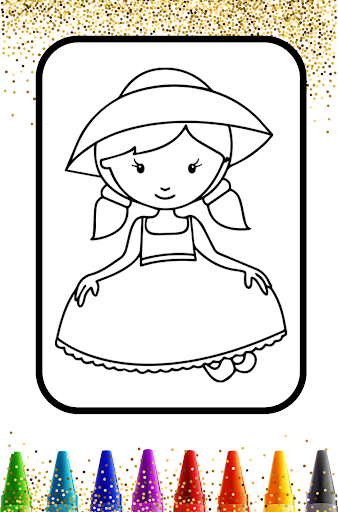 Dolls Coloring Book Glitter