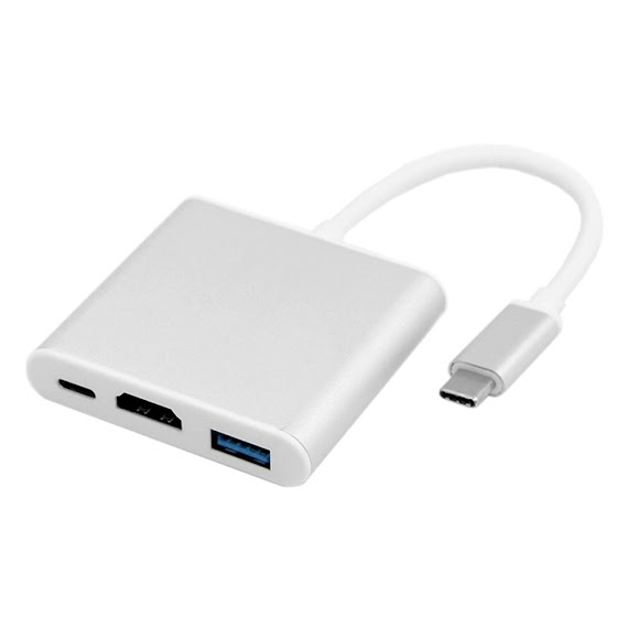 Cáp Chuyển Đổi USB Type C 3 in 1 To HDMI, USB 3