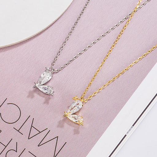 Title 5, Womens Stars Love Necklace Rhinestones Heart-s...
