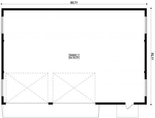 G392 - Budynek garażowy - Rzut garażu
