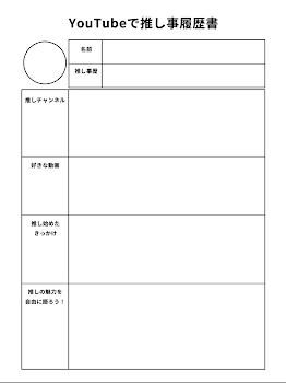 推し事履歴書