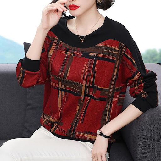Title 4, Loose Belly Covering Long-sleeved Top for Women...