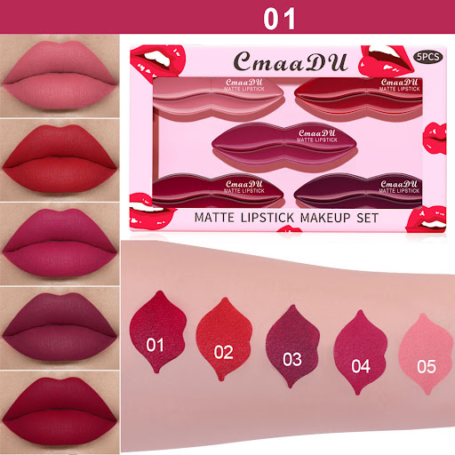 Title 8, Simple and Versatile Matte Lipstick Set for All...