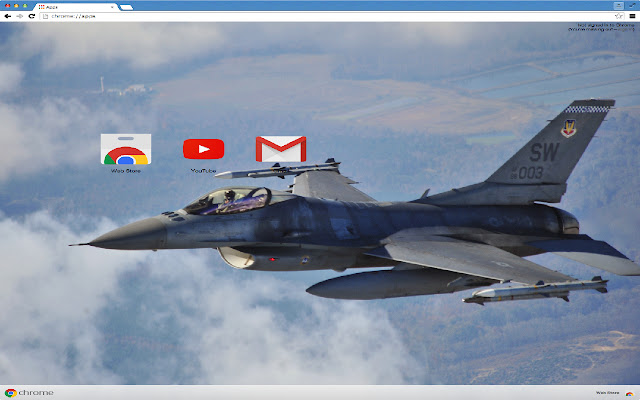 F16 Fighting Falcon chrome extension