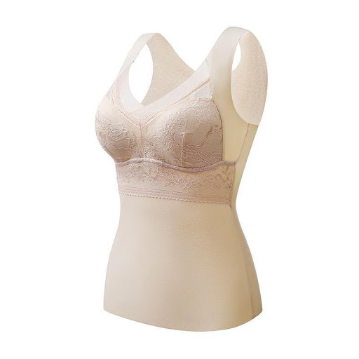 Title 1, Double-Sided Sanded Bra with Chest Pads for Sli...