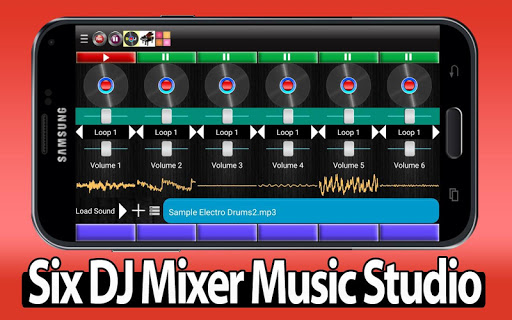 Six DJ Mixer Music Studio