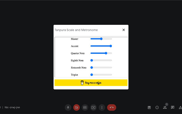 Tanpura Scale and Metronome for Google Meet