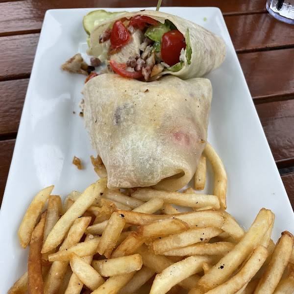 Chicken wrap.  The fries were soooo good!