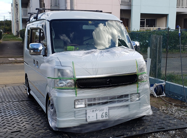 エブリイワゴンのグリル塗装・キャリパーカバー・フォローワーさんに感謝・冬眠するかな‼️に関するカスタム事例の投稿画像2枚目