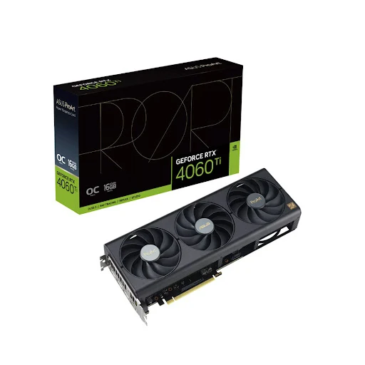 Card màn hình ASUS ProArt GeForce RTX 4060 Ti OC edition 16GB GDDR6 16GB GDDR6 (90YV0JH2-M0NA00)