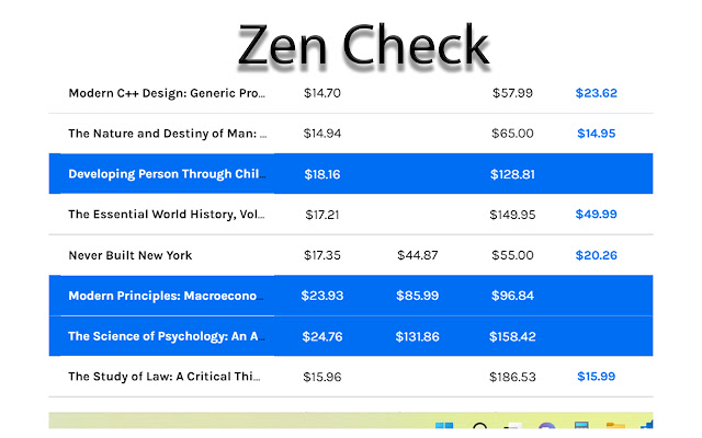 Zen Check chrome extension