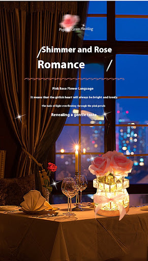 Title 9, Lampe de table dambiance avec cube de roses 52...