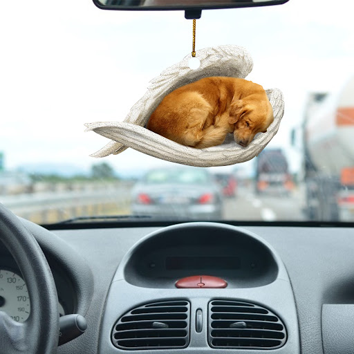 Title 4, Car Pendant Sleeping Dog Angel Home Decor Acryl...