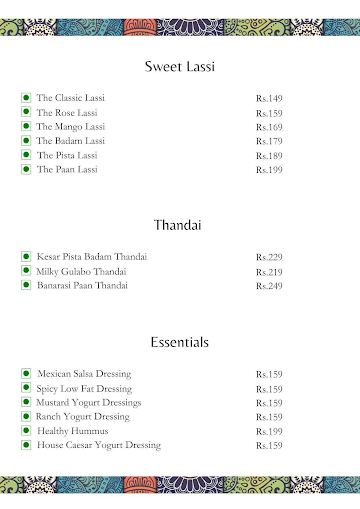 Caterspoint menu 