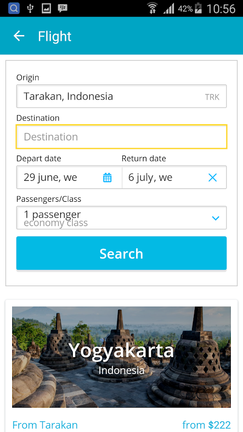 Android application Cheap Flights  Golden-Travel screenshort
