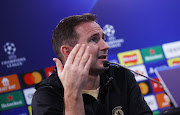 Chelsea manager Frank Lampard during his team's Uefa Champions League press conference  at Stamford Bridge in London on April 17 2023.