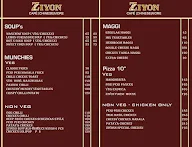 Cafe Ziyon menu 1