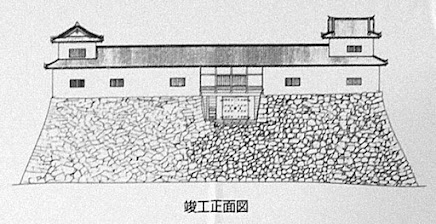 彦根城：天秤櫓の竣工正面図