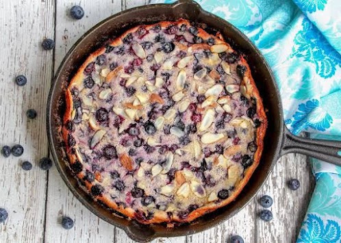 Skillet Flaugnarde or Clafoutis