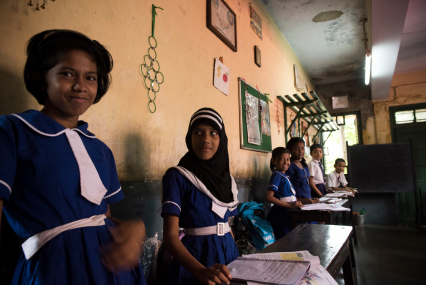 Students of the St Teresa School (now coed).